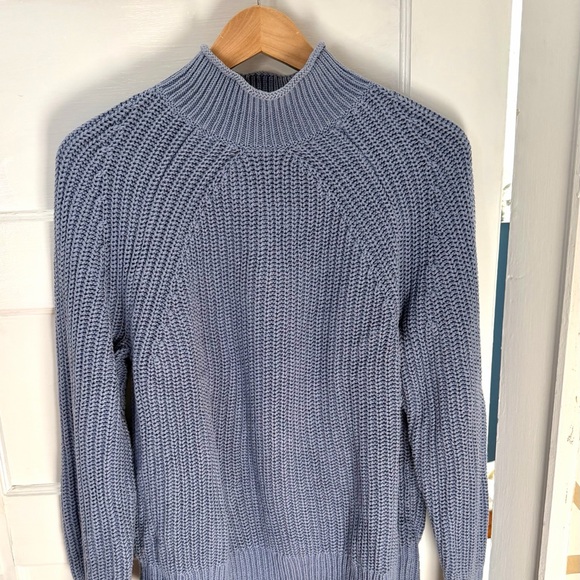 J. Crew Sweaters - J. Crew Blue Cotton Turtleneck Sweater